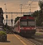 RBDe 566 als S4 nach Langnau bei der Durchfahrt in Wabern, Aufgenommen am 10.07.2012