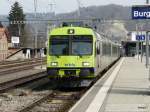 bls - Regio nach Solothurn bei der ausfahrt aus dem Bahnhof Burgdorf am 02.04.2013
