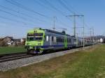 BLS - Regio nach Bern - Thun unterwegs bei Lyssach am 20.02.2015