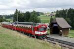 Der RBDe 566 I 222 vom VPM auf der Extrafahrt nach Sumiswald am 2.7.23 bei der Haltestelle Griesbach.