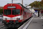 VPM ex RM/BLS/CJ RBDe 4/4 I in Broc-Chocolaterie am 18.10.2025