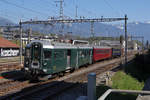 SBB: Extrazug mit BDe 4/4 1643 auf der Rückreise bei der Ausfahrt Vevey am 8.