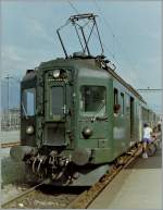 SBB BDe 4/4 16325 mit einem Regionalzug nach St-Gingolph beim Halt in Bouveret.