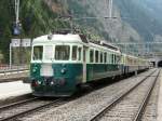 BLS - 100 Jahr Feier Sdrampenfest / Extrazug mit Triebwagen Be 4/4 761 im Bahnhof Goppenstein am 07.09.2013