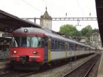 RABDe 510 110-0 und 509-2 stehen als S16 aus Herrliberg-Feldmeilen nach Thayngen in Schaffhausen.