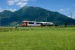 RBe 540 074 der DSF zieht Salonwagen als Extrazug nach Z�rich HB, fotografiert am 5.7.2025 zwisschen Bilten und Reichenburg