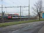 Die RBe 540 Sanwich S-Bahn verstrkungskomposition verbringt das Wochenende in Romanshorn. 27. Dezember 2009 10:55 