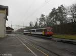 RBe 540 062-7 am 28.3.2011 in Mellingen, wo sonst keine Reisezge mehr durchfahren. Doch der Jail-Train befhrt jeweils diese Umleitungsstrecke und trifft in Mellingen auf die FV-Spinne aus dem HB Zrich, worauf der Jail-Train dann in Mellingen angehalten wird.