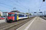 Der RBe 540 061-9 am Schluss des Ersatz IR 2125 bei Ausfahrt in Solothurn, 05.10.2012.
