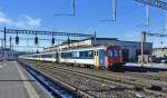 Ersatz IR 2029 mit dem fhrendem RBe 540 048-6 bei Einfahrt in Burgdorf, 22.01.2013.