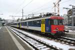 RBe 540 031-2 beim Wenden als RE 3768/3771 in Schaffhausen. Dieser 10-teilige Doppel RBe Pendel verkehrt voraussichtlich nur noch wenige Tage, 24.01.2013.