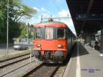 Steuerwagen des Regionalpendelzuges RBe 540 am 20.05.2003 im Bahnhof Schaffhausen.
