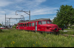 RBe 2/4 202 der OeBB verlässt am 22. Mai 2016 den Bahnhof Oensingen in Richtung Balsthal.