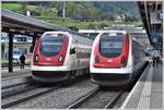 IC21 675 nach Lugano und IC21 680 nach Basel SBB treffen sich in Arth-Goldau.