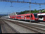 DB / SBB - DB Triebzüge 612 902-6 + 612 901-8 + SBB ICN 500 031 abgestellt im SBB Bahnhof von Lyss am 16.07.2022