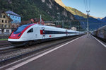 Nachschuss vom RABDe 500 022-4 unterwegs als ICN 885 (Zürich HB - Lugano),bei der Durchfahrt im Bahnhof Erstfeld.