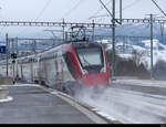 SBB - Schnappschuss des Triebzug  502 207-8 bei der durchfahrt in Palézieux am 13.02.2021