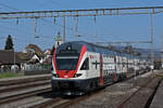 RABe 511 022 KISS durchfährt den Bahnhof Rupperswil. Die Aufnahme stammt vom 28.03.2022.