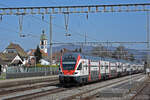 RABe 511 014 KISS durchfährt den Bahnhof Rupperswil. Die Aufnahme stammt vom 28.03.2022.