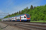 RABe 511 004 KISS fährt Richtung Bahnhof Rupperswil. Die Aufnahme stammt vom 12.05.2022.