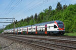 RABe 511 018 KISS fährt Richtung Bahnhof Rupperswil. Die Aufnahme stammt vom 12.05.2022.