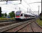 SBB - Triebzug RABe 523 056 unterwegs in Prattelen am 21.07.2018