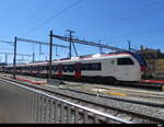SBB - Triebzug RABe 523 107 abgestellt im Bahnhofsareal von Lausanne am 02.07.2022