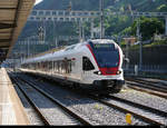 SBB - Triebzug RABe 524 105 im Bahnhof Bellinzona am 31.07.2020