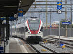 SBB - Triebzug RABe 524 108 bei der einfahrt im Bahnhof von Giubiasco am 12.02.2021