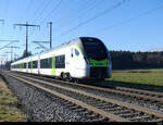 BLS - Triebzüge RABe 528 101 unterwegs bei Lyssach in Richtung Burgdorf am 31.12.2021