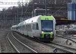 BLS - Triebzug RABe 535 101 und 2 unbekannte 535 bei der durchfahrt in Ostermundigen am 19.02.2022