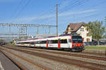 ABt NPZ Domino 50 85 39-43 886-3, auf der S23, fährt beim Bahnhof Rupperswil ein.
