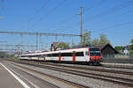 ABt NPZ Domino 50 85 39-43 861-6, auf der S28, fährt beim Bahnhof Rupperswil ein.