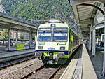 BLS: Einfahrt 969 und 726 in den Bahnhof Interlaken West in Richtung Zweisimmen am 25.