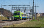 BLS RBDe-565-Pendelzug am 1. April 2020 als S2 Langnau - Flamatt zwischen Gümligen und Ostermundigen.
