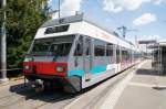 Bahnhof Ins, Be 2/6 503 der ASm wartet auf die Ausfahrerlaubnis nach Biel.