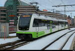 transN 1000 mm - ABe 4/8  10 bei der einfahrt im Bahnhof von La Chaux de Fonds am 17.01.2026
