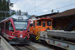 Allegra und Rangiertraktor 117 in Reichenau-Tamins 6.6.19