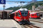 RhB Stadler ABe 4/16 Allegra Wagen 3513 am 05.07.26 in St. Moritz als Bernina Express