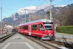 Regio der Linie S1 nach Rhäzüns bei der Einfahrt in Landquart.06.01.14