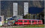 Regio S1 1525 bei Chur West mit ABe 4/16 3102.