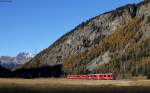 Rhb 3502 als R 1637 (St.Moritz-Tirano) bei Pontresina Palü 29.10.14