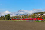 RhB Capricorn ABe 4/16 3122 am 29.10.26 bei Malans.