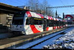 fwb - Triebwagen ABe 4/8  7003 in Wil als Region nach Frauenfeld am 04.01.2026