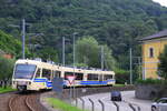 EMU ABe 4/8 48 with train PE72 40 Locarno - Domodossola, in Ponte Brolla, 17/7/2024.