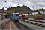 R1956 nach Scuol-Tarasp mit Ge 4/4 II 619  Samedan , R4656 nach St.Moritz mit ABe 8/12 3502 und Spurpflug Xk9143 in Pontresina.