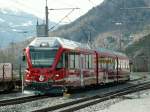 Stadler Rail,Zweispannungstriebzug ABe 8/12 Nr.3503 bei Testfahrten.  Trimmis 26.03.10