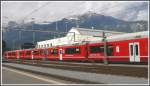 Allegra ABe 8/12 3502 und 3506 in Landquart. Der Schnee auf dem Vilan ist in der Zwischenzeit wieder geschmolzen. (29.09.2010)