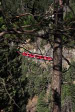 ABe 8/12 3508 kurz vor dem Landwasserviadukt.