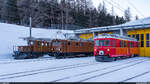 RhB ABe 4/4 II 46 & Ge 4/4 182 & BC Ge 4/4 81 / Pontresina, 13.